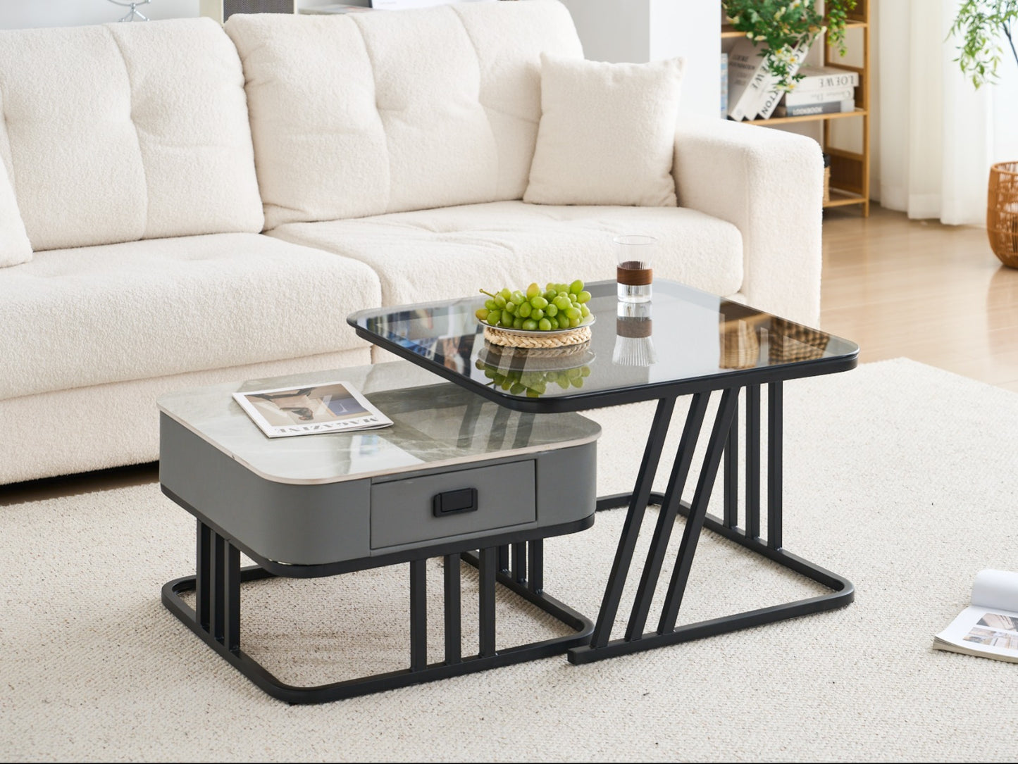 Sleek Modern Nesting Coffee Table